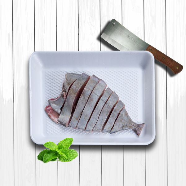 Black Pomfret ( Whole Big ) Cleaned Head & Tail Out One Finger Slice   (Aprox 2.2kg/2.5kg)