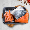 Salmon Norway - Cleaned Fillet One Finger Slice With Skin (Aprox 1 kg/1 kg)