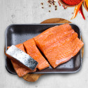 Salmon Norway - Cleaned Fillet Two Finger Slice With Skin  (Aprox 1 kg)