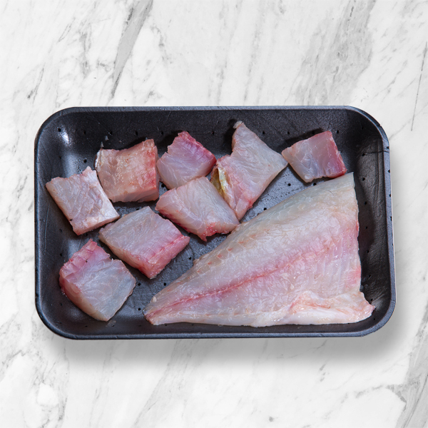 Seabream Turkey - Cleaned Fillet Cube Medium  Without Skin (Aprox 570gm/1kg)