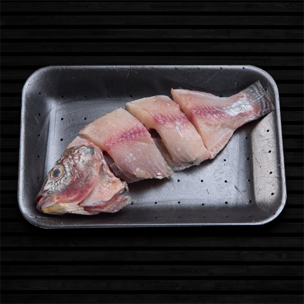 Tilapia - Cleaned Skin &  Tail Out Two Finger Slice   (Aprox 650gm/1kg)