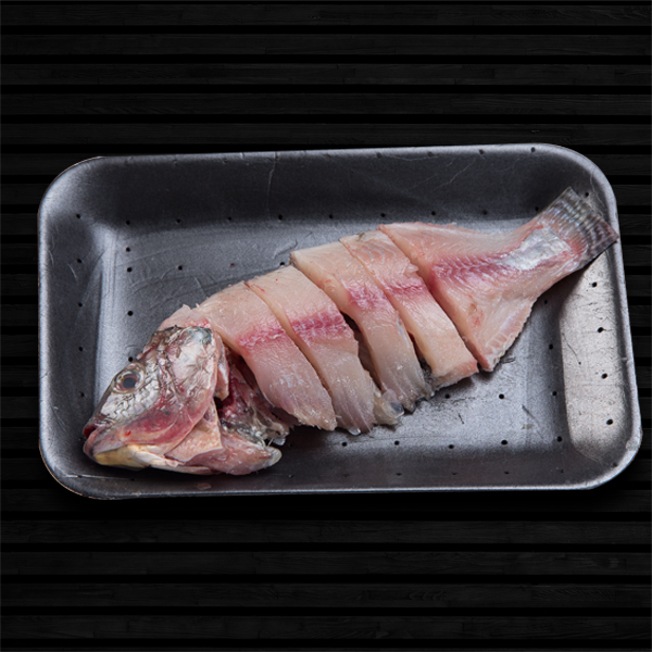 Tilapia - Cleaned Skin &  Tail Out One Finger Slice   (Aprox 650gm/1kg)