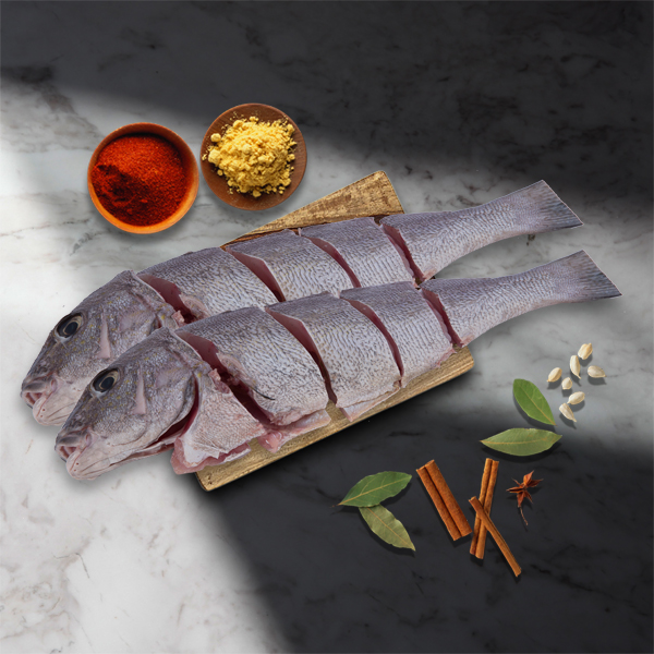 White Snapper Medium - Cleaned Tail Out Two Finger Slice  (Aprox 700gm/1kg)	